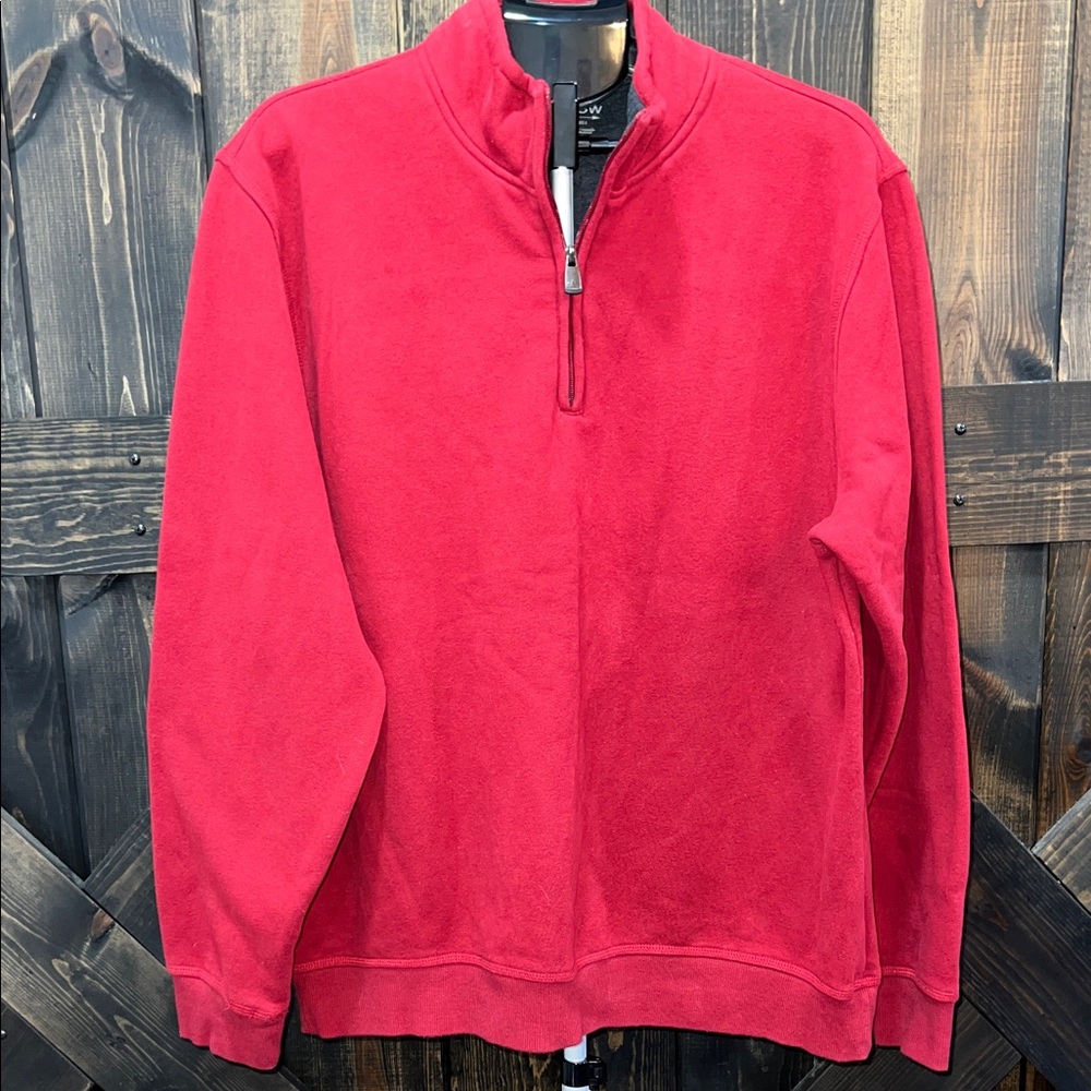 Arrow 1/4 Zip Fleece Pullover XL Red USA 1851 Soft Preppy Academia Neutral